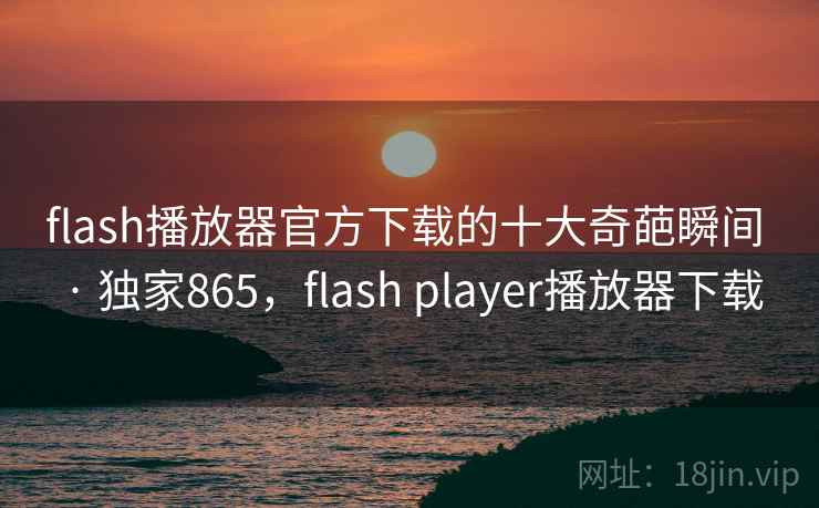 flash播放器官方下载的十大奇葩瞬间 · 独家865,flash player播放器下载